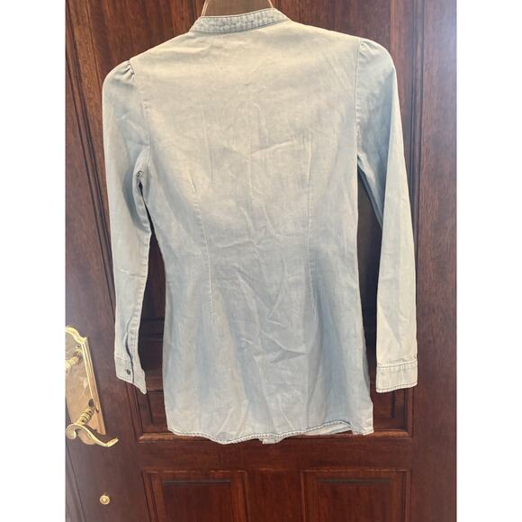 Mebon by Machine Jeans Shirt Women Small Denim Shirt - Picture 3 of 5